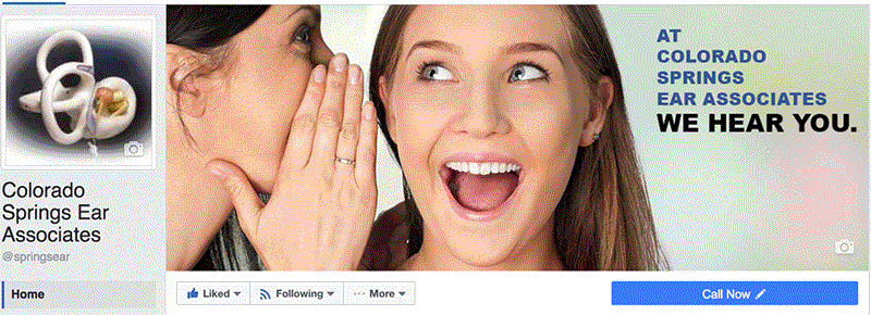 Facebook page Snippet of Colorado Springs Ear Associates